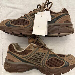 NWT ZARA Origins Running Sneakers Mens Size 8 EU 41 Shoes Brown Leather Ortholit